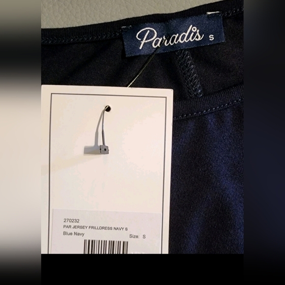 Paradise Navy Blue Jersey Stretch Maxi Dress Women's S NWT - Picture 7 of 7